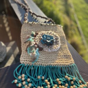 Capazo Fibra Natural Flor Calipso